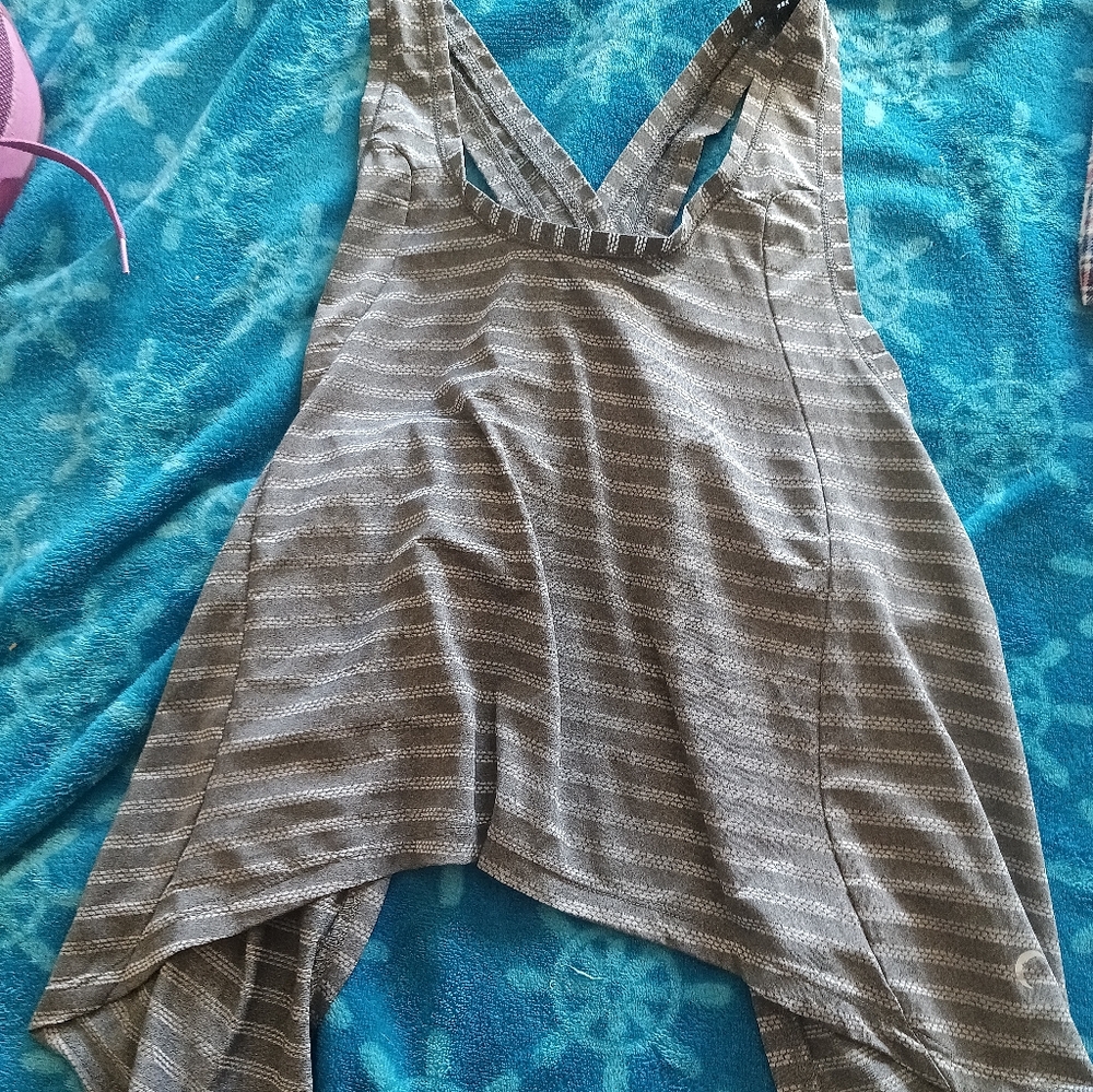 ZYIA Gray Striped Tank Top